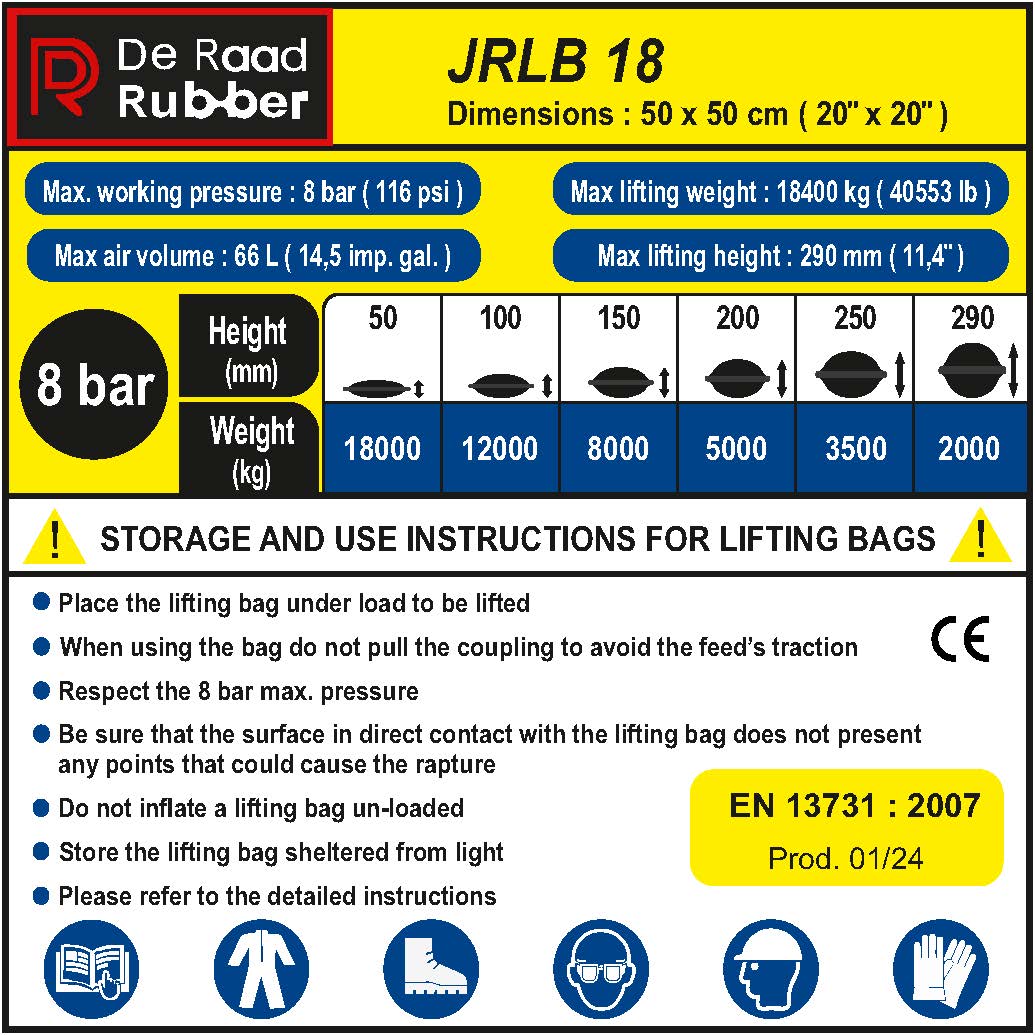 JRLB 18 - Pneumatic lifting bag
