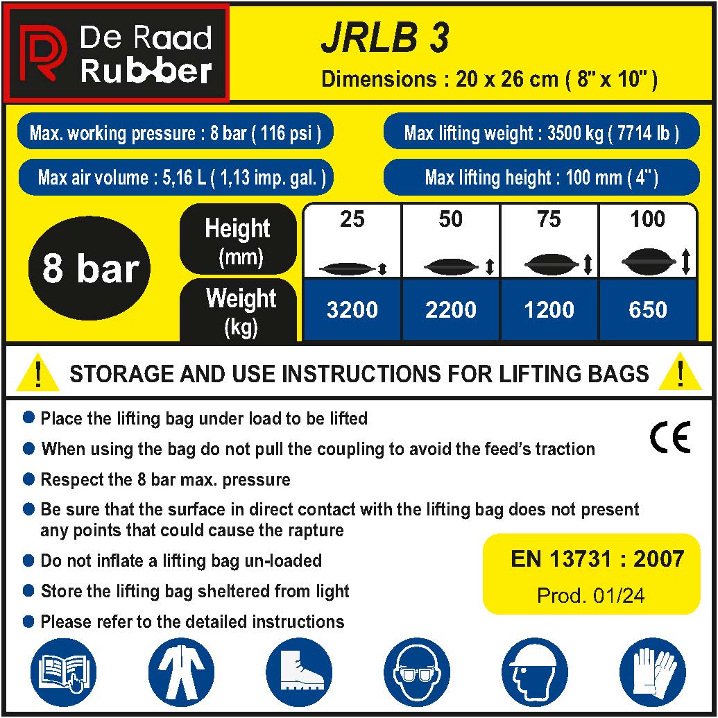 JRLB 3 - Pneumatic lifting bag