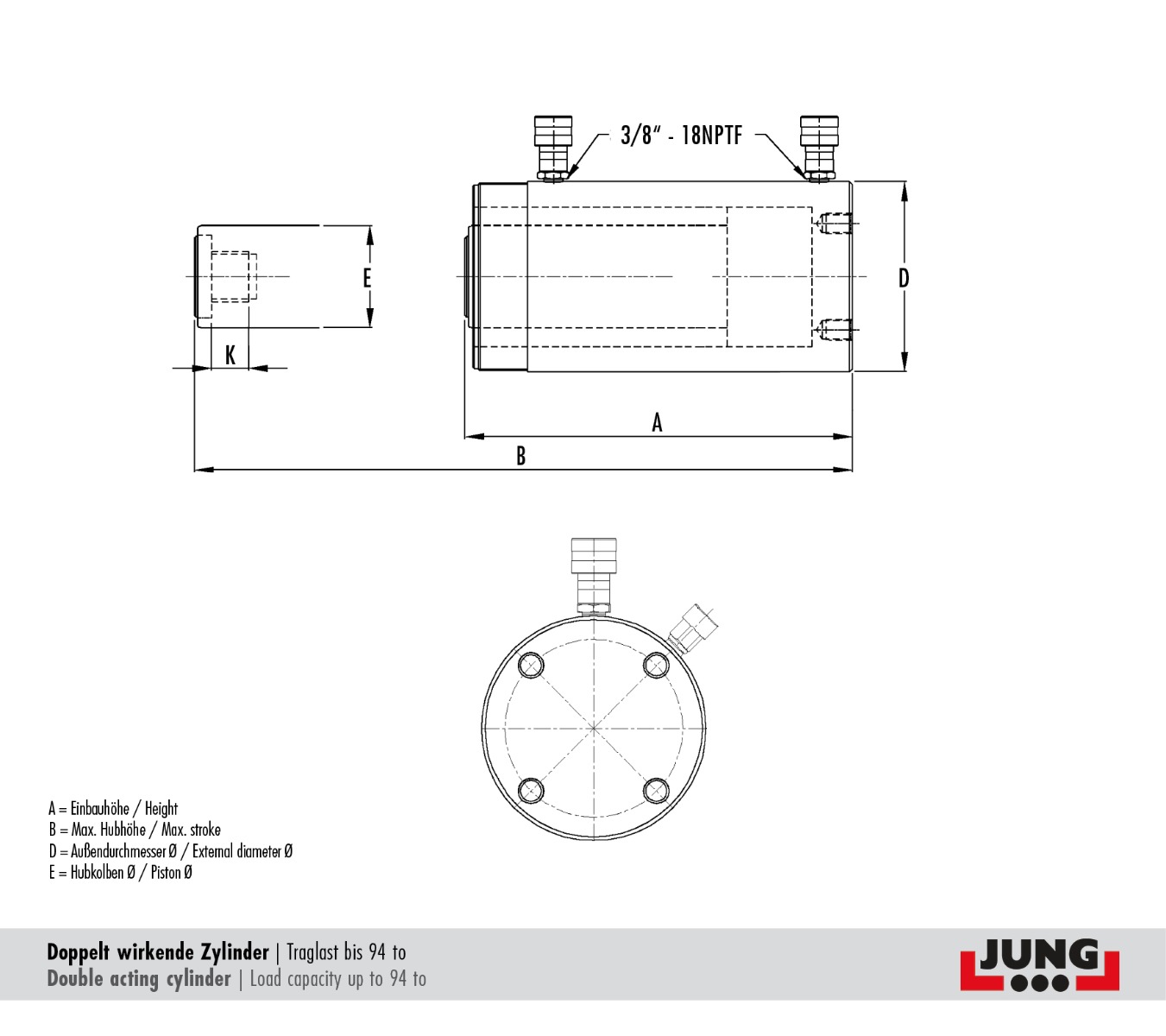 JHD 1010 - Doppelt wirkende Zylinder