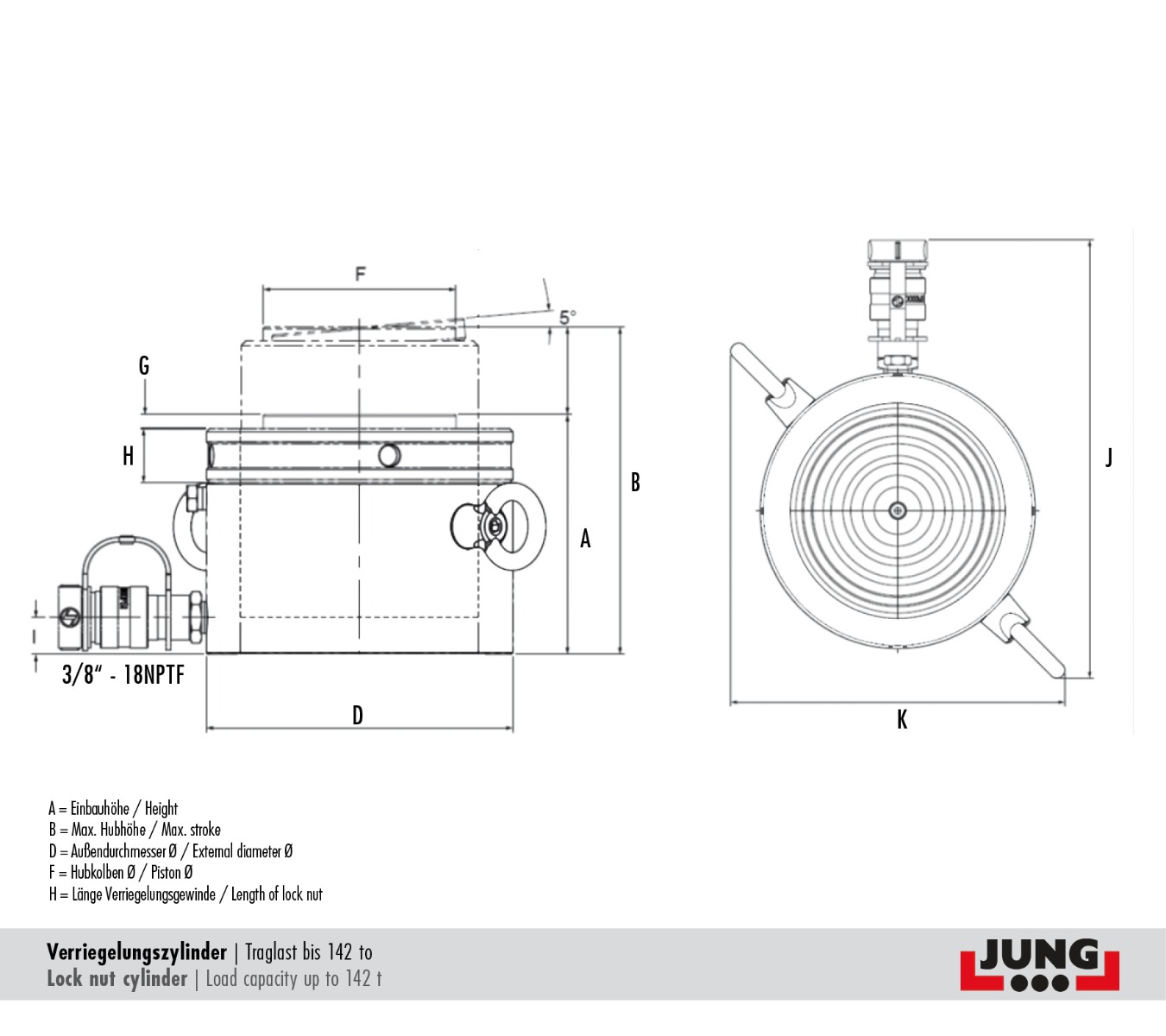 JHLN 5502 - Lock nut cylinders