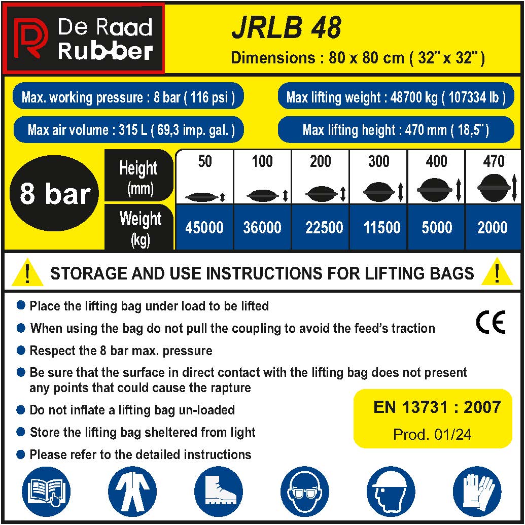 JRLB 48 - Pneumatic lifting bag